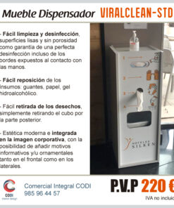 Mueble Dispensador VIRALCLEAN-STD Covid-19