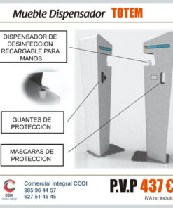 Mueble Dispensador TOTEM protección Covid-19