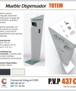Mueble Dispensador TOTEM protección Covid-19