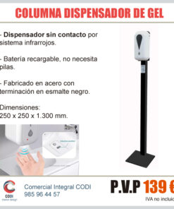 Dispensador automático gel hidroalcólico protección Covid-19